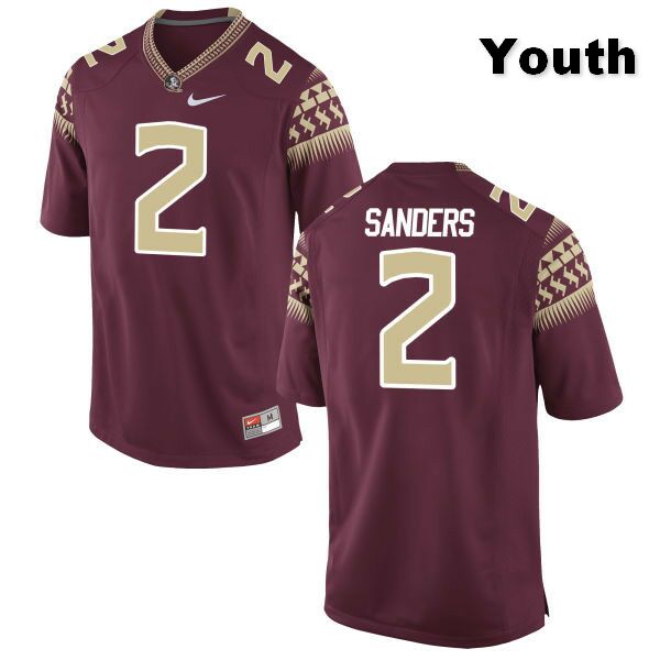 Youth NCAA Nike Florida State Seminoles #2 Deion Sanders College Red Stitched Authentic Football Jersey ANU4369PF